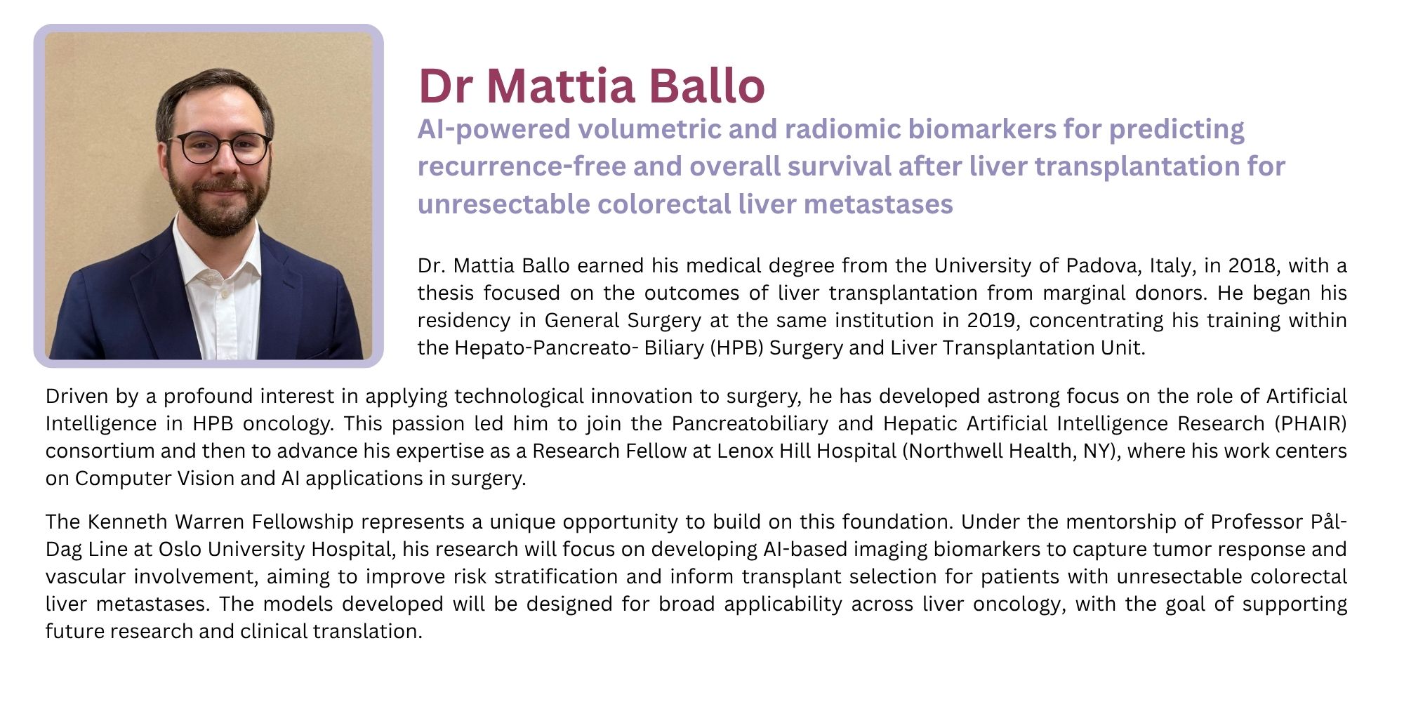 Dr Mattia Ballo