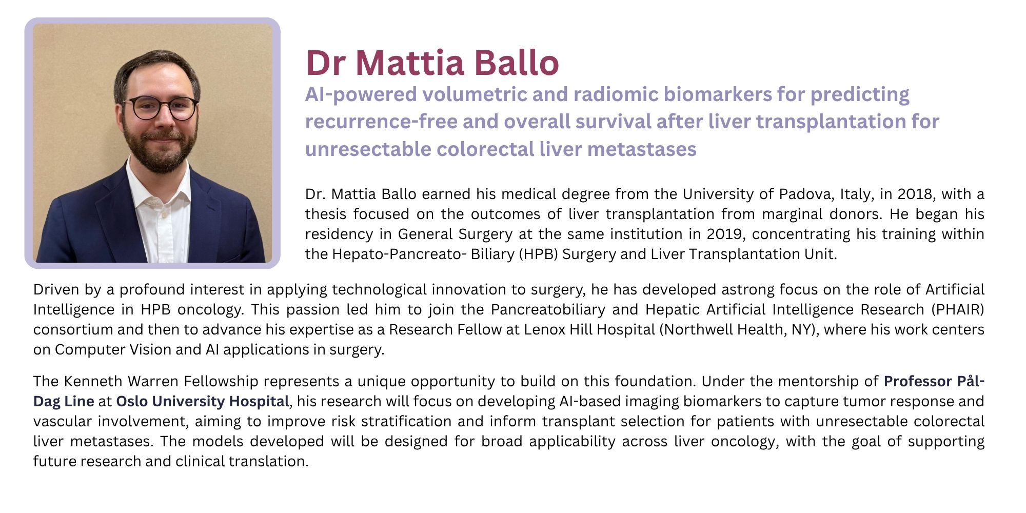 Dr Mattia Ballo