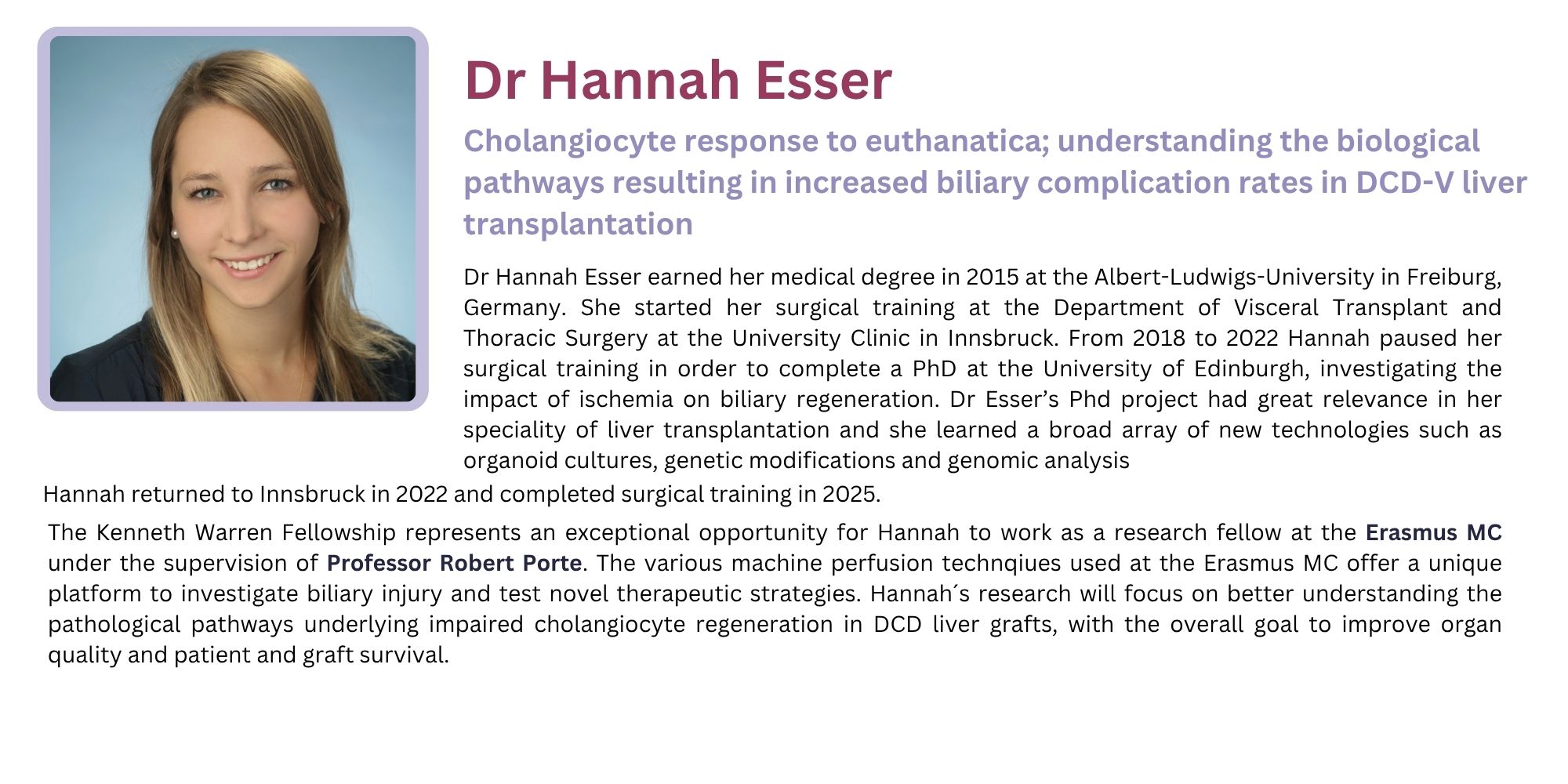 Dr Hannah Esser